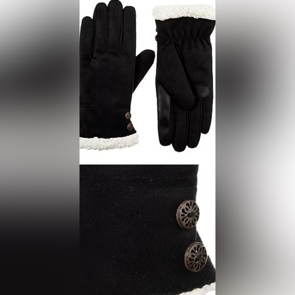 Isotonic smartDri Black Suede Gloves - Picture 2 of 3
